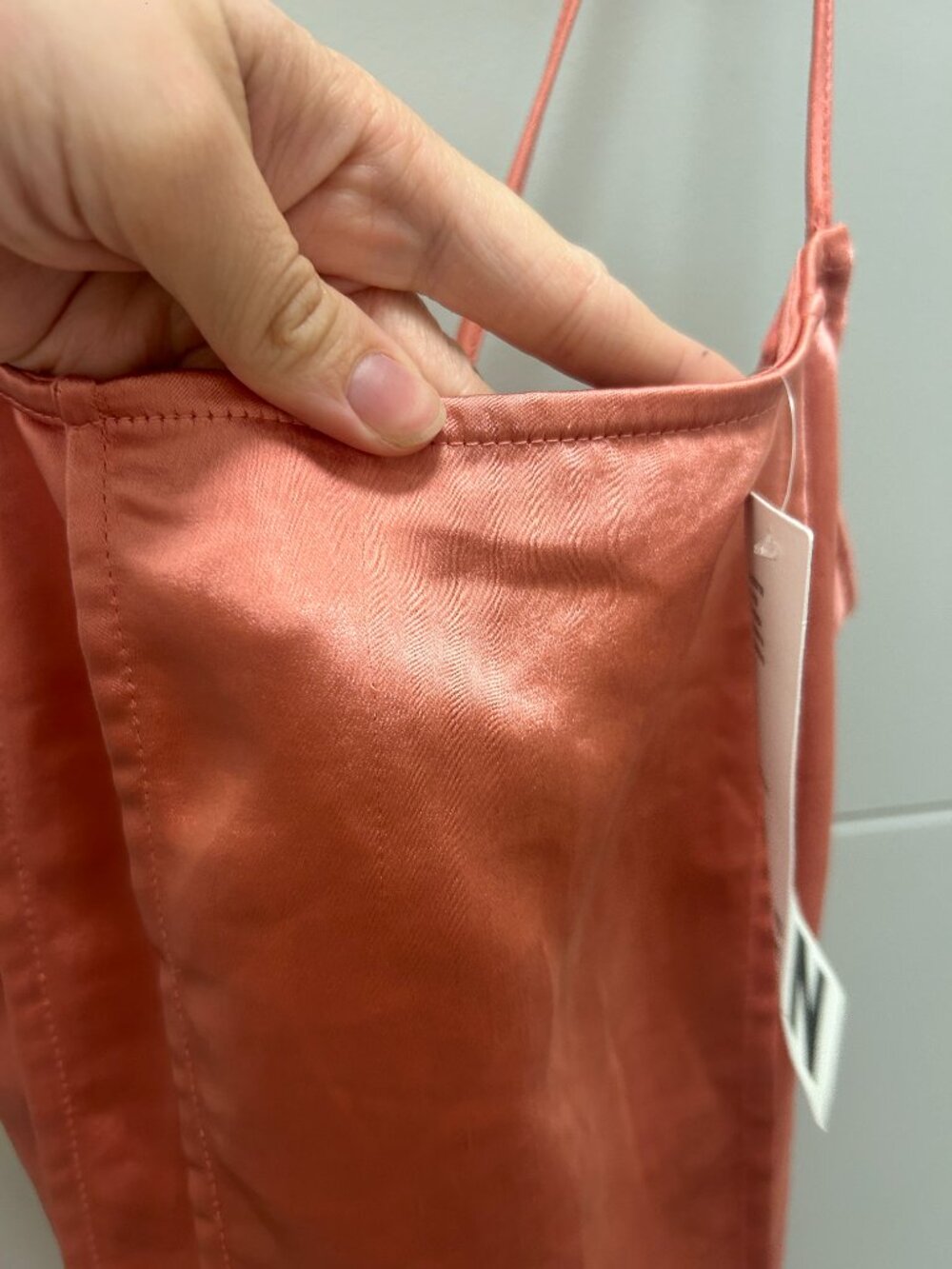 Urban Outfitters Pink Satin Seamed Mini Slip Dress NWT Medium Y2K Party Cocktail - Picture 9 of 10